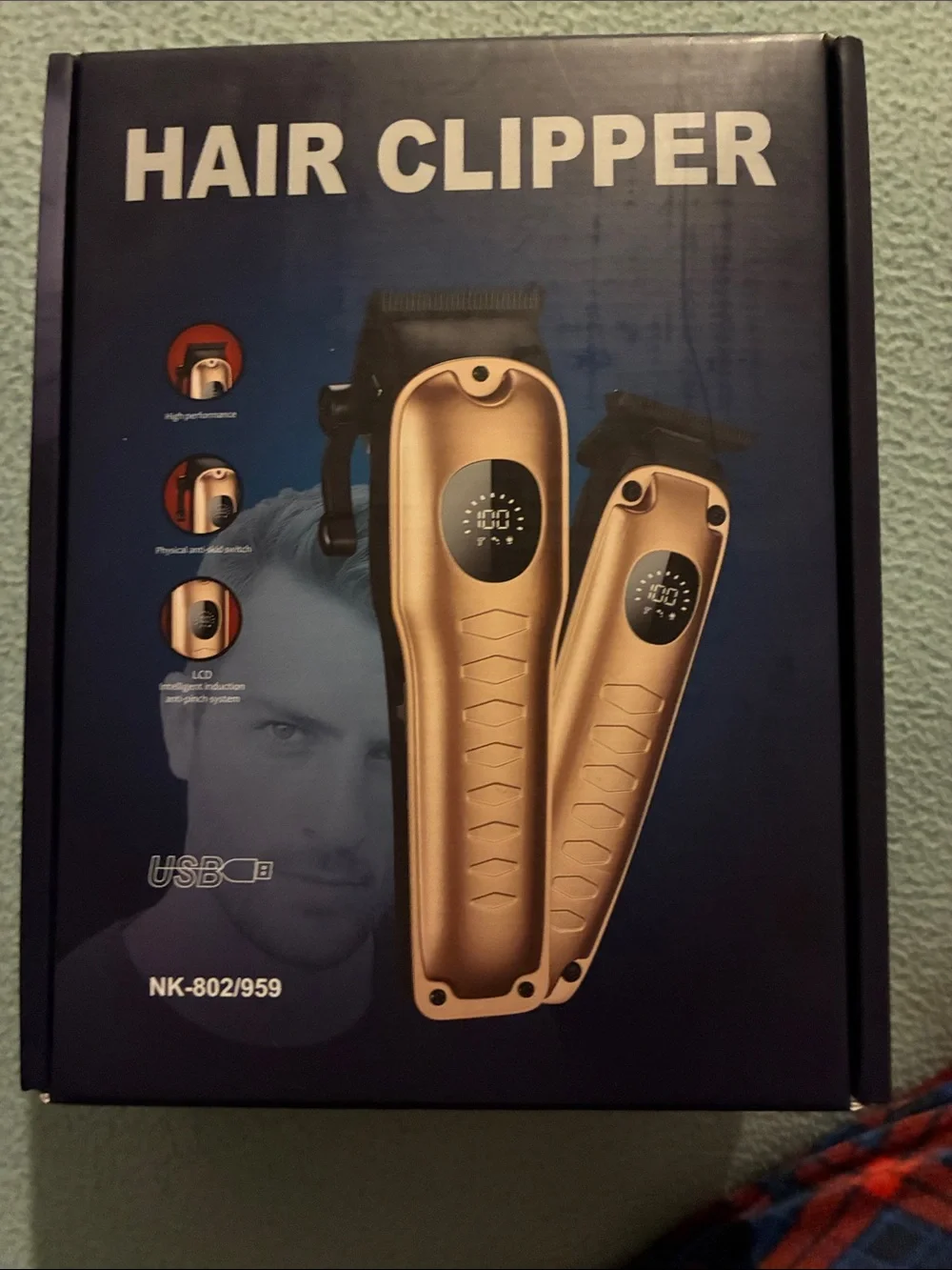 Gold Hair Clipper - Professional Men's Grooming Trimmer